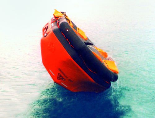 Rettungsinsel für Schiffe - LR97 / LSR 25 - Deutsche Schlauchboot - MED / über Davit ausgesetzt / selbstaufrichtend