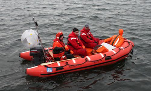 Rettungsboot Berufsschiff - DSB 420 - Deutsche Schlauchboot - Außenborder / Festrumpf-Schlauchboot / Schlauchboot
