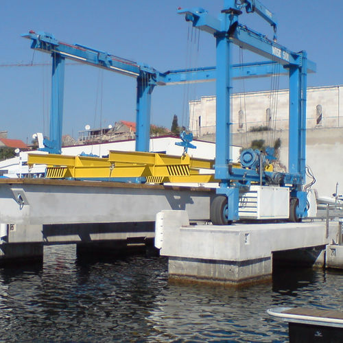 Kran für Werft - Wise Boat Hoists - mobil / Portal / doppelt