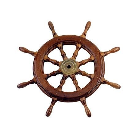 Motorboot-Lenkrad / Edelstahl - Tip 2 - SCAM-Marine d.o.o. - Mahagoni / traditionell
