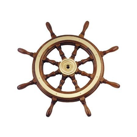 Motorboot-Lenkrad / Edelstahl - Tip 1 - SCAM-Marine d.o.o. - Mahagoni / traditionell
