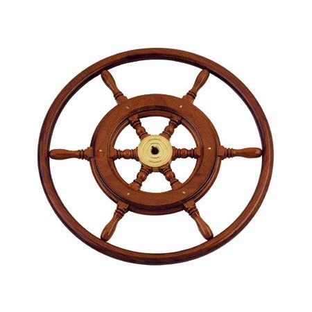 Motorboot-Lenkrad / Edelstahl - Tip 1a - SCAM-Marine d.o.o. - Mahagoni / traditionell
