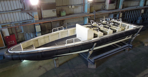 Arbeitsboot Berufsschiff - 11M - Lung Teh Shipbuilding - Außenborder / Festrumpf-Schlauchboot