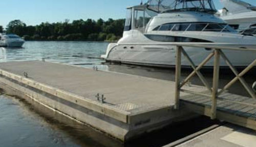 Schwimmponton - BELLAMER - Anker / für Yachthafen / Beton
