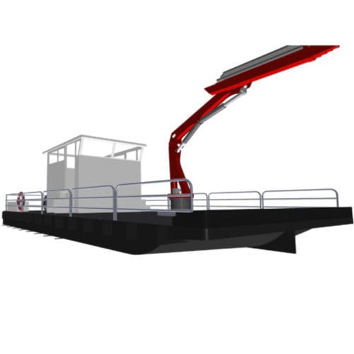 Arbeitsfrachtkahn-Berufsschiff - 1200 - BORD A BORD - Innenborder / Aluminium