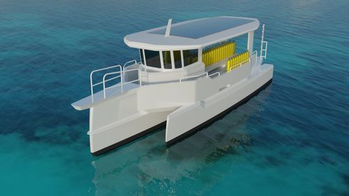 Taucherbasisboot Berufsschiff - E-DIVING 1200 - BORD A BORD - Passagierboot / Trimaran / elektrisch