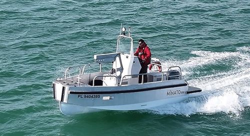 Hafenservice-Boot Berufsschiff - MINATO 550 - BORD A BORD - Außenborder / Aluminium