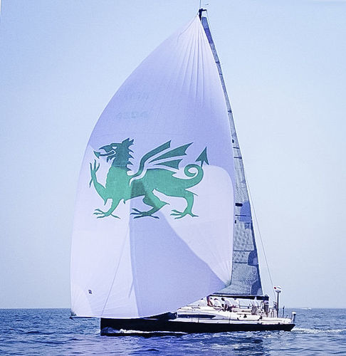 Asymmetrischer Spinnaker - A1 - UK-Halsey International - für Rennsegelboote / Nylon