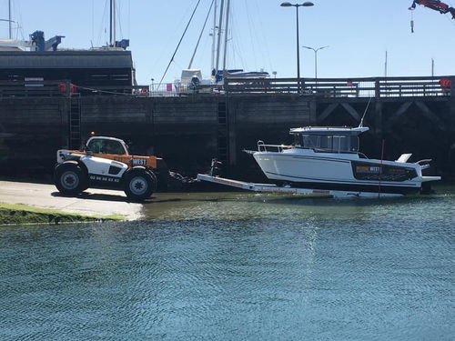 Anhänger für Materialumschlag - QUICKLEV  - Nautipark - für das Zuwasserlassen / für Boot / für Werft