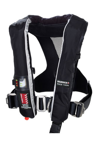 Automatisch aufblasbare Rettungsweste - RACE - IBHA1780 / IBHM1760 - Burke - 150 N / unisex / mit Sicherheitsgurt