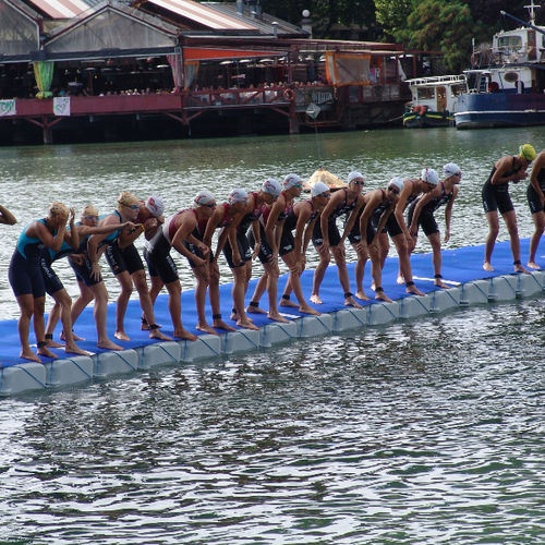 Schwimmponton - Triathlon - Cubisystem - Anker / für Yachthafen / für Wassersportzentrum