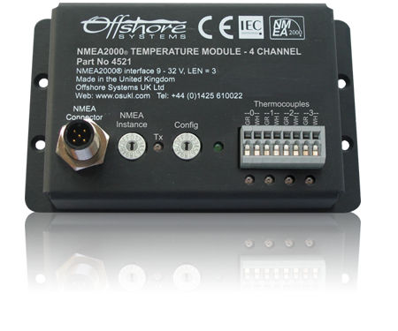 Temperatur-Standanzeige - 4521 - Oceanic Systems - für Boot / mit LED-Display / NMEA 2000®