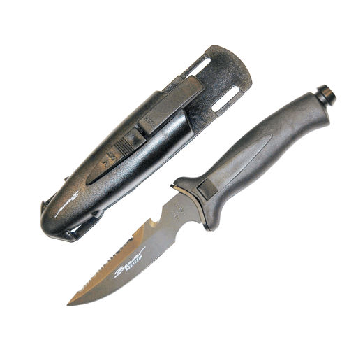 Tauchmesser - Assassin Teflon - Beaver - mit doppelter Schneide / Drahtschneider