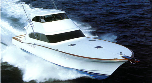 Sportfischer-Motoryacht - McMullen & Wing - mit geschlossener Flybridge / Gleiter / Verbundwerkstoff