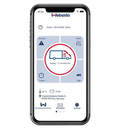 Überwachungs-App - ThermoConnect - Webasto - Steuerung / für Marineanwendungen