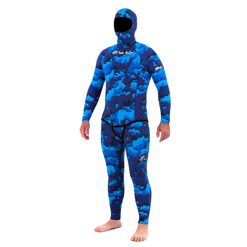 Nassanzug zum Speerfischen - Blue Water / Green / Dual Camo / Reef Camo - Rob Allen - einteilig / mit Kopfhaube / sonstige