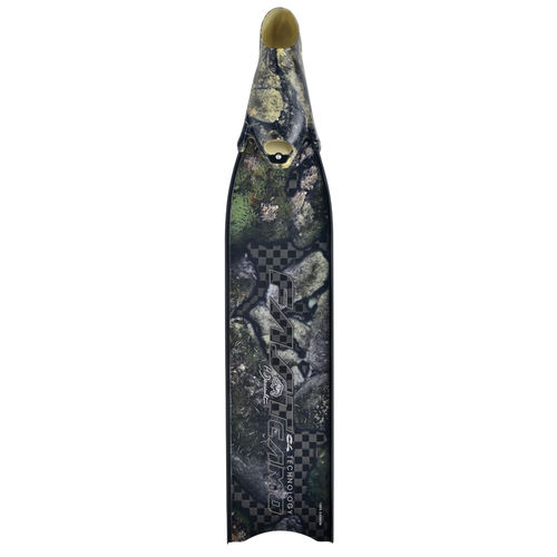 Flosse zum Speerfischen - Fast Camo Med - H. Dessault - Carbon / Vollfuß
