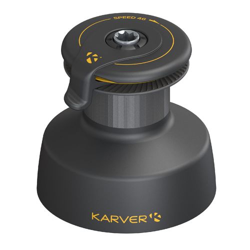 4-Gang-Winsch - KSW46 - KARVER SYSTEMS - anodisiertes Aluminium / für Rennsegelboote