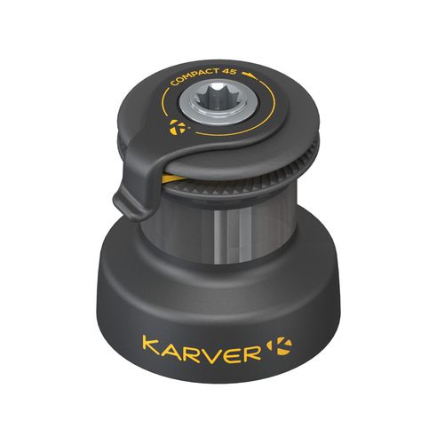 2-Gang-Winsch - KCW 45 - KARVER SYSTEMS - 4-Gang / anodisiertes Aluminium / für Rennsegelboote