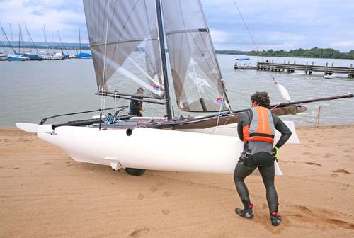 Regatta-Sportkatamaran - EAGLE 16 - Eagle Catamarans - Zweihand / mit Doppeltrapez / Formula 16