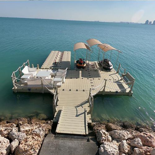 Schwimmponton - Rotodock - PMS DockMarine - modular / Anker / für Yachthafen