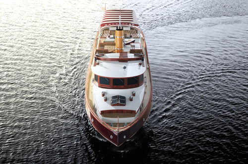 Klassisch-Motoryacht - CLASSIC 80 - CONRAD S.A. - mit Steuerhaus / Verdränger Rumpf / Stahl
