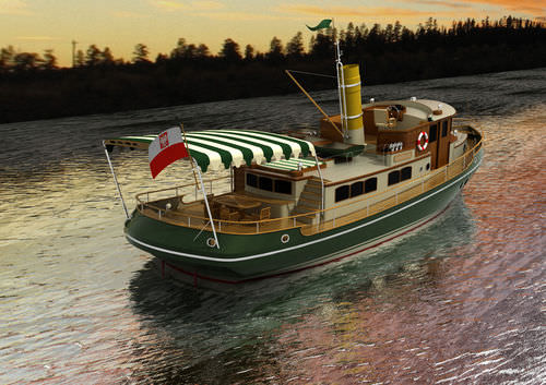 Klassisch-Motoryacht - CLASSIC 63 - CONRAD S.A. - mit Steuerhaus / Verdränger Rumpf / Stahl