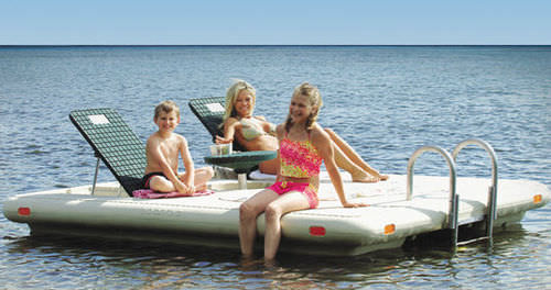 Plattform zum Baden - Otter Island - Hewitt Boats Lifts and Docks - für Wassersportzentrum / Modulare