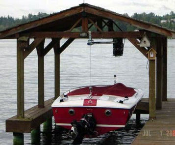 Bootslift - 2-Point Pick Up  - Lunmar Boat Lifts - schwimmend / mit Überdachung
