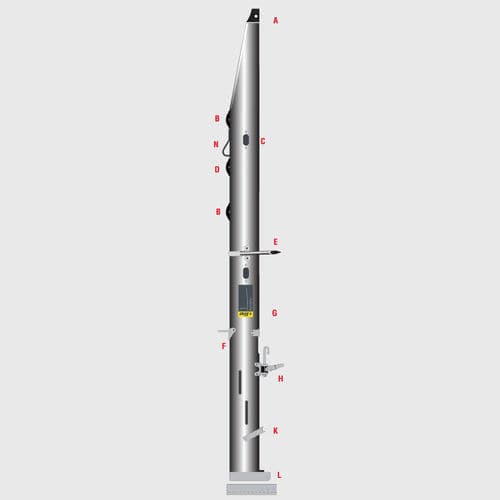Jollensegeln-Mast - 50380 - AG+ SPARS - für Regatta Kielboote / Aluminium