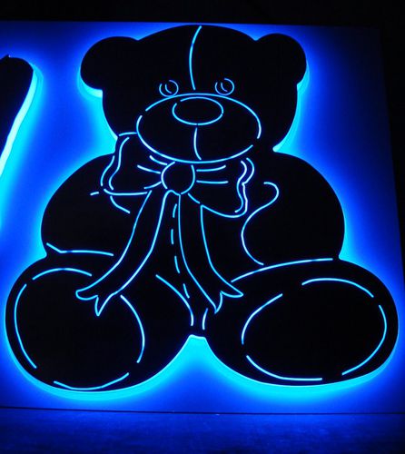Logo für Yacht - NEGATIVE PLATE  - Atep Italia - für Boot / beleuchtet / LED