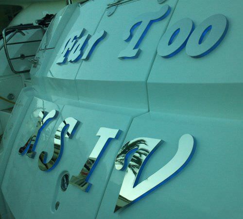 Yachtbeschriftung - Atep Italia - für Boot / für Schiffe / Edelstahl
