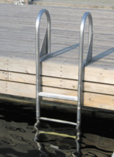 Pontonleiter - HOWELL™ GALVALUME™ FLIP-UP - Dock Edge - klappbar / zum Baden / Aluminium