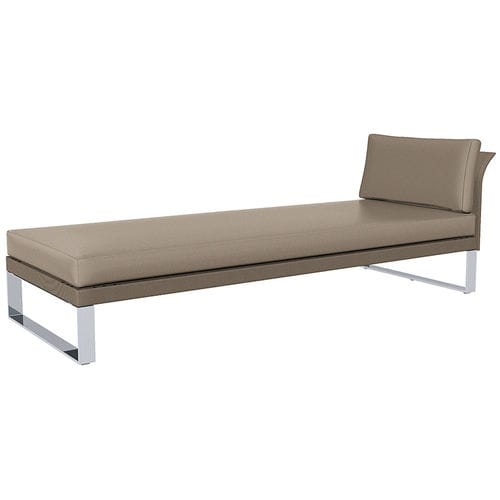 Liegestuhl für Yacht - KONFY | Chaise Lounge 200 - Valdenassi - braun / ohne Armlehnen / Stoff