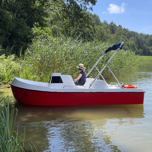 Fünfsitzer-Tretboot - NEMO - KAMA - Polyester / mit Sonnendeck / mit elektrischem Antrieb