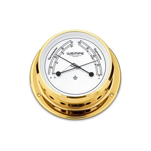 Analoges Barometer - CW070006 - Gerhard D. WEMPE KG Division Chronometerwerke - Messing / weiß / Thermometer