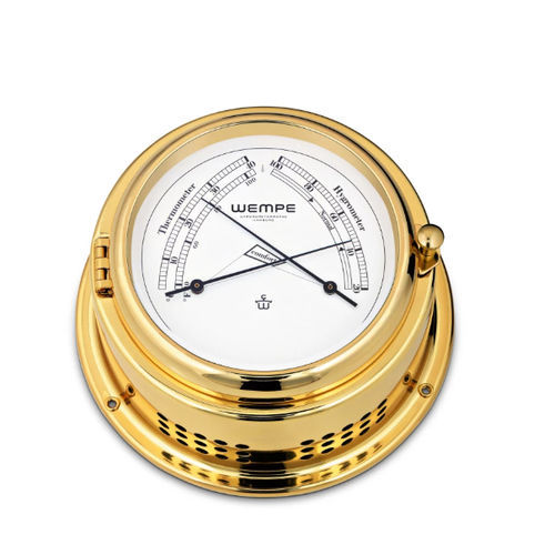 Analoges Thermometer - CW310009 - Gerhard D. WEMPE KG Division Chronometerwerke - Hygrometer / Comfortmeter / poliertes Messing