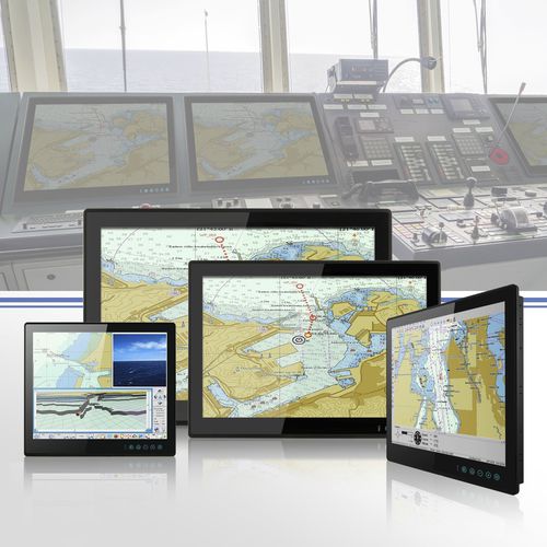 Display für Marineanwendungen - ECDIS Marine Display Series - Winmate Inc. - Multifunktion / Navigationssystem / Steuerung