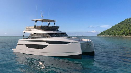 Katamaran-Motoryacht - M6 - Prestige Yachts - für Kreuzfahrten / Flybridge