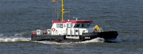 Boot für hydrographische Studien Berufsschiff - ORKA - Fassmer - Katamaran / Innenborder / Aluminium