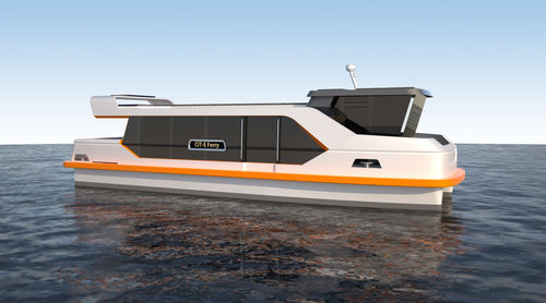 Taxiboot Berufsschiff - CIT-E Ferry - Fassmer - Katamaran / solarelektrisch / emissionsfrei