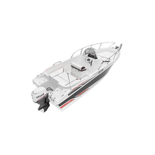 Außenborder-Konsolenboot - 6.7 ELEGANCE - Selva Marine - Fiberglass - mit Mittelkonsole / Glasfaser / max. 8 Personen
