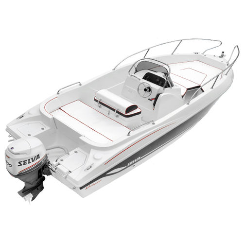 Außenborder-Konsolenboot - 5.7 ELEGANCE - Selva Marine - Fiberglass - mit Mittelkonsole / Glasfaser / max. 7 Personen