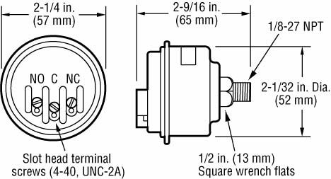 Drucksensor - PSB - FW Murphy - für Boot / für Motoren