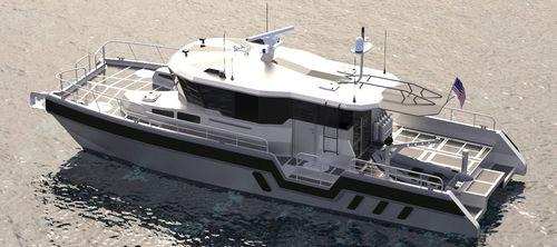 Patrouillenboot Berufsschiff - 55 ENDURANCE - Metal Shark Aluminum Boats - Taucherbasisboot / Katamaran / Innenborder