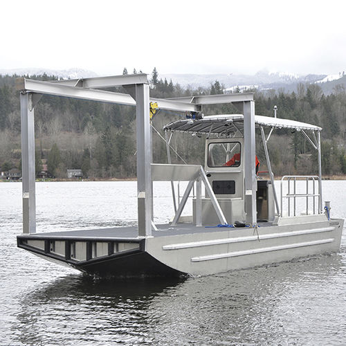 Arbeitsfrachtkahn-Berufsschiff - V BARGE 26' #3 - Workskiff Inc - Außenborder / Aluminium