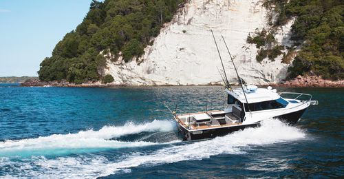Cabin-Cruiser / Innenborder - CUSTOM 850 - Dickey Boats Limited - mit geschlossenem Cockpit / Sportfischer