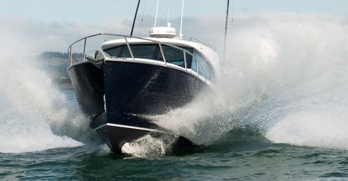 Express-Cruiser / Innenborder - CUSTOM 950 - Dickey Boats Limited - mit geschlossener Flybridge / Hardtop / Sportfischer