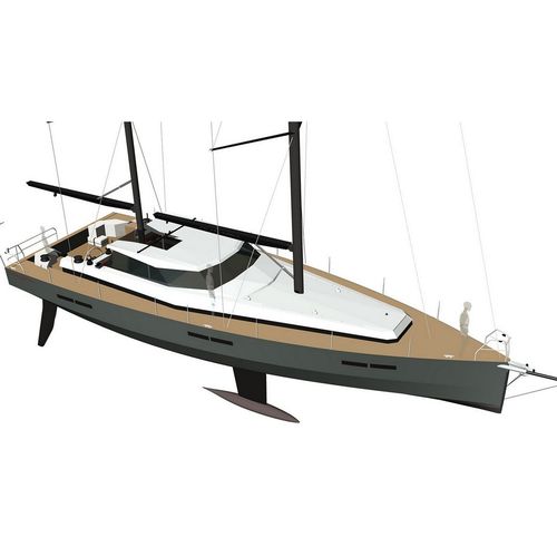 Segelyacht für Kreuzfahrten - Soler-52  - Morozov Yachts - mit offenem Heck / Aluminium / mit einziehbarem Kiel