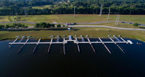 Schwimmponton - Start  - AccuDock - Anker / für Rudersport / nach Maß